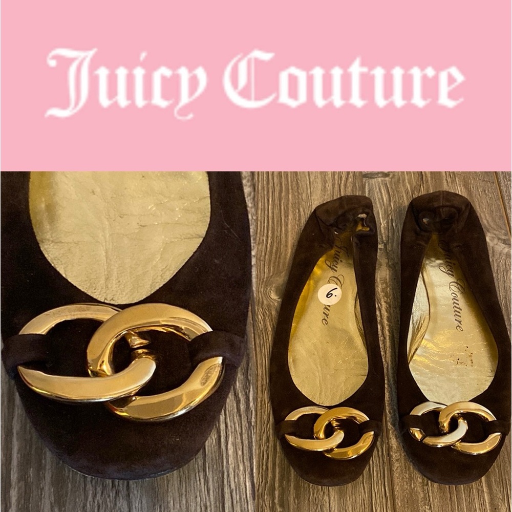 Vintage Juicy Couture suede ballet shoes size 6